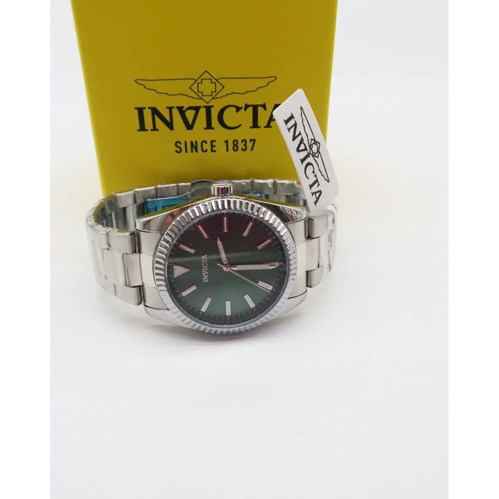 Invicta Celestial Langdon Mens Watch 40mm Green Dial Silver Steel 69254 New